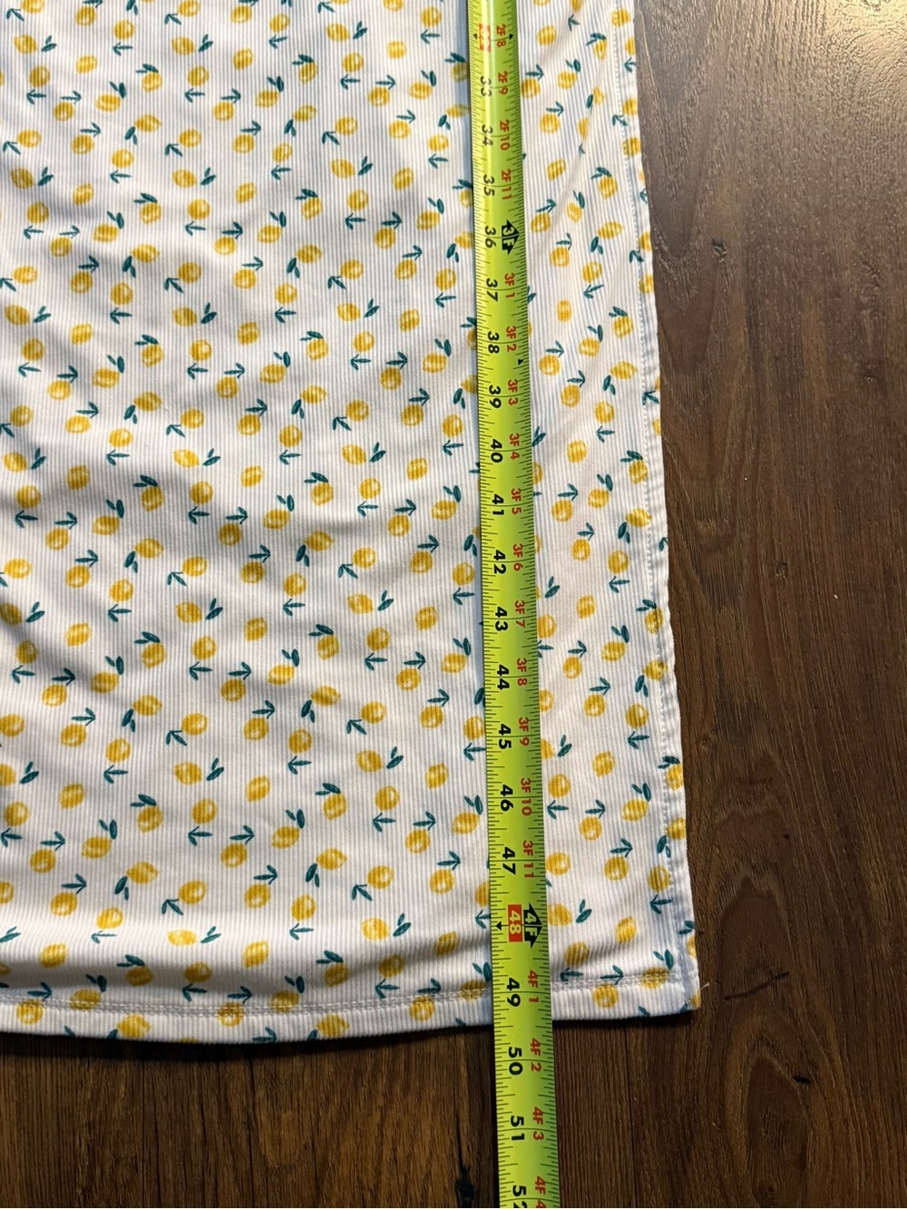 Vine & Valley Women’s XL Lemon Print Ribbed Maxi Dress Side Slit Spaghetti Strap - Picture 9 of 10